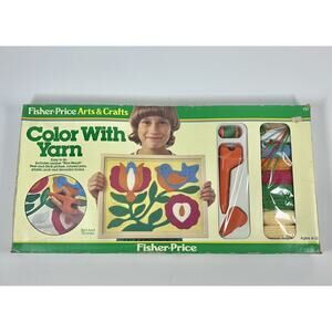 Vintage Fisher Price REF 750 Color With Yarn Birds And Flowers Retro Set
